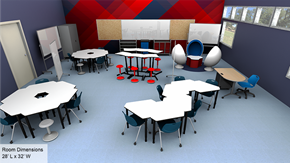 MS/HS Classroom with Sensory Accommodations - Overall Image MS/HS Classroom with Sensory Accommodations - Overall Image